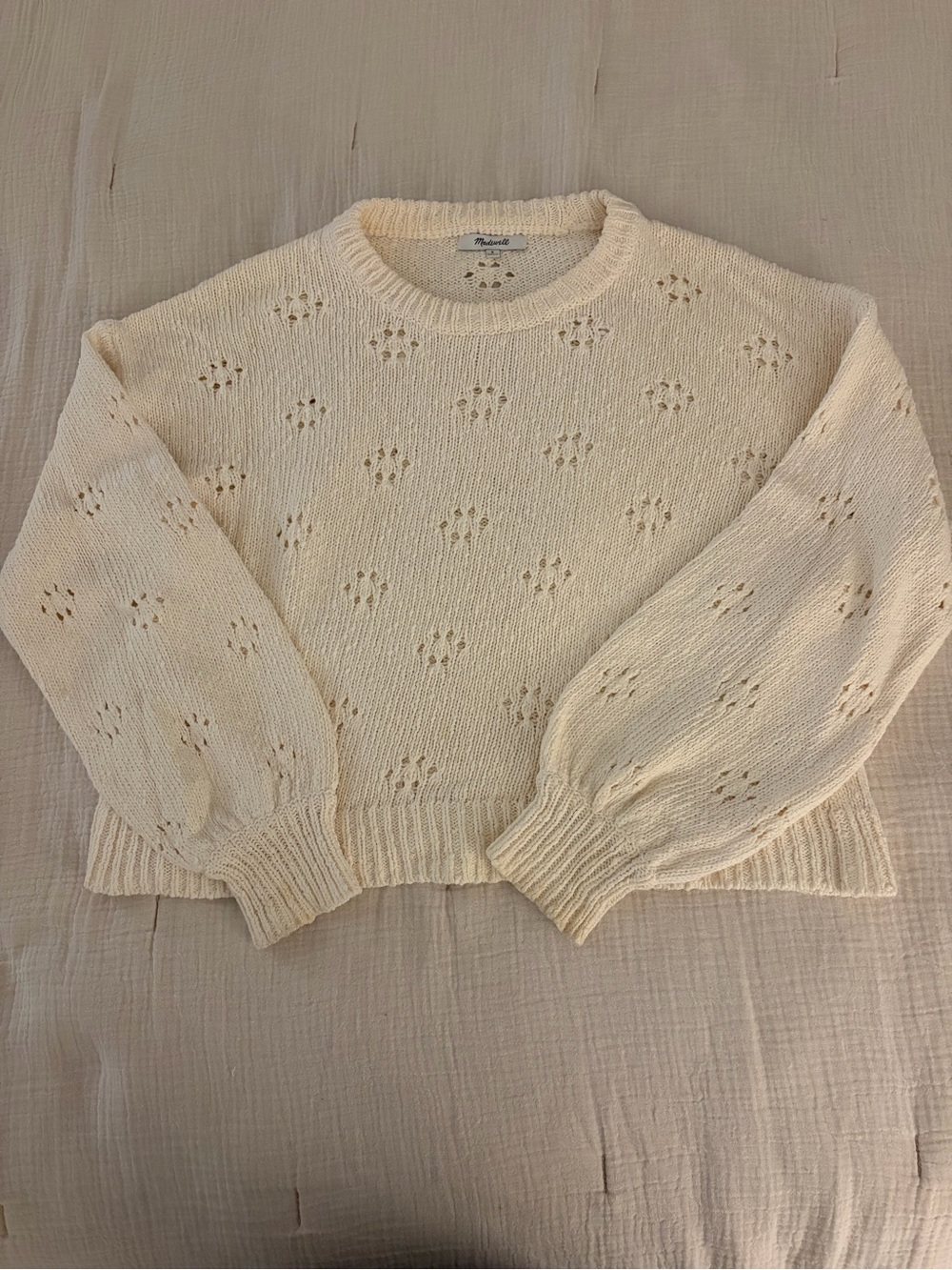 Madewell Floral Pointelle Sweater